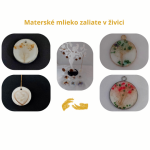 Materské mlieko zaliate v živici
